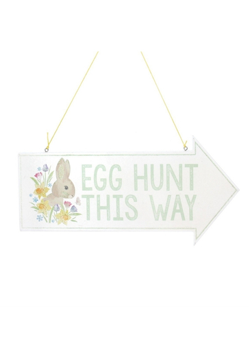 Egg Hunt Sign - Seasonal Easter Home Decor - Gisela Graham